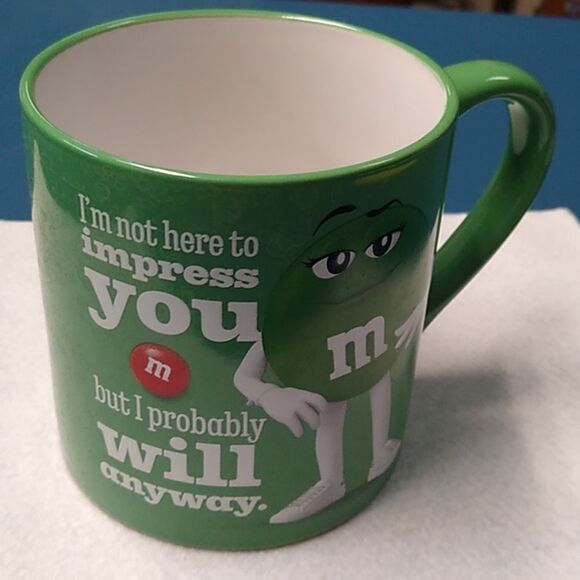 M&M's 2023 Green Coffee Mug I'm not here to impress you... - Picture 1 of 7